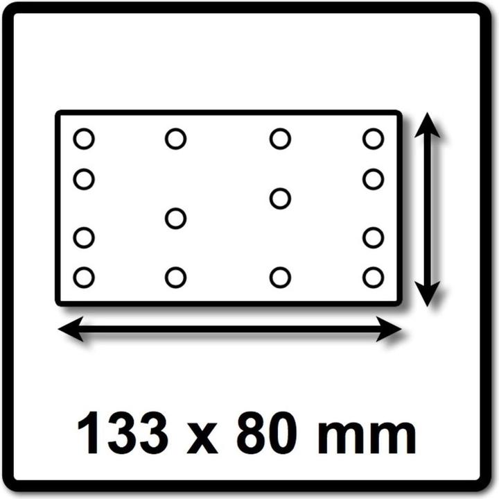 Actual product image Festool Grinding block HSK 80x133 H (P80)
