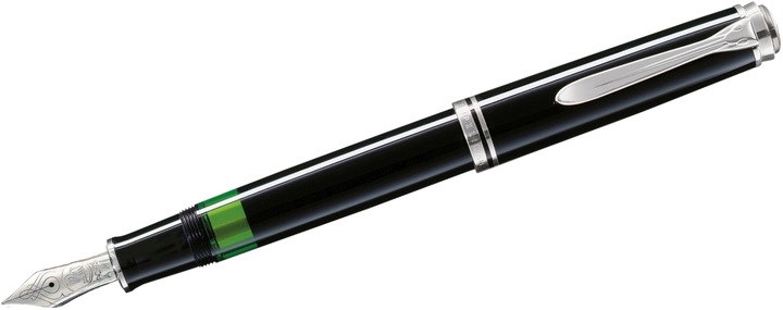 Produktbild Pelikan Füllhalter M805 Schwarz B Etui (Schwarz/Silber, 1 x)