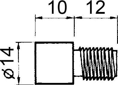 Actual product image Werkstarck Verlängerungsstücke 10 mm Messing verchr