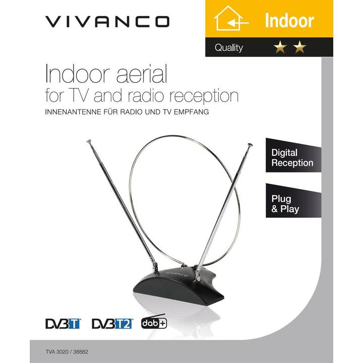 Produktbild Vivanco Tva 3020 (Zimmerantenne, DVB-T / -T2, DAB/ DAB+)