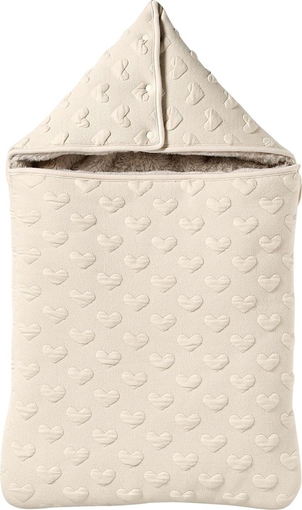 Vertbaudet Warmer Baby Ausfahrsack mit Jacquard-Herzen