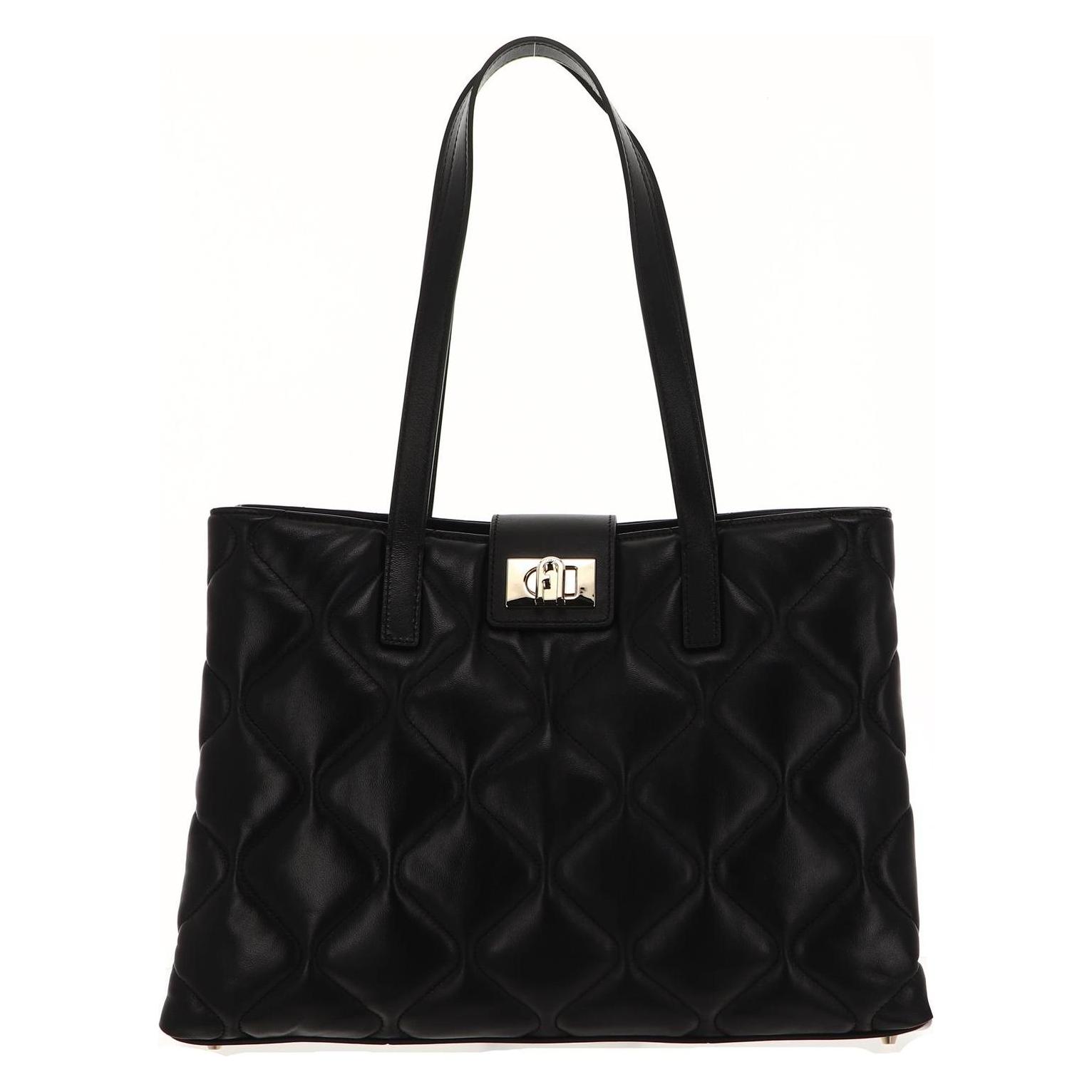 Furla, Damen, Handtasche, 1927 Tote Quilted, Schwarz