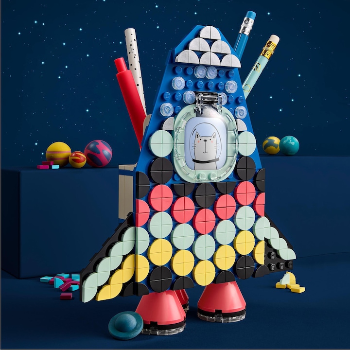 Produktbild LEGO Raketen Stiftehalter (41936, LEGO Dots)