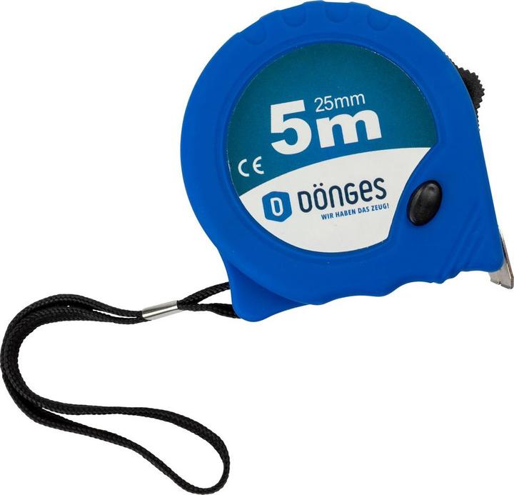 Actual product image Dönges Roll tape measure, soft case, blue, 500 cm, 25 mm (5 m)