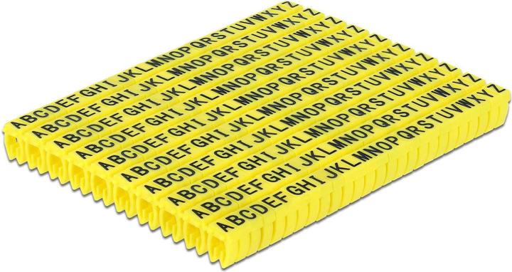 Delock Pinces d'identification de câble A-Z jaune, 10x 26 pièces