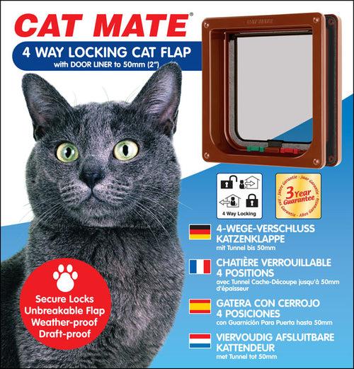 Immagine prodotto Cat Mate Chiusura a 4 vie con gattaiola e tunnel (Zanzariera magnetica per gatti)