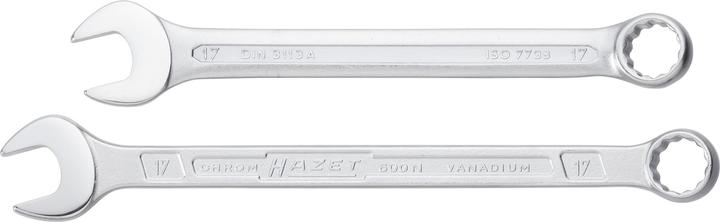 Produktbild HAZET Ring-Maulschlüssel Satz 600N/17N (7 mm, 8 mm, 9 mm, 10 mm, 11 mm, 12 mm, 13 mm, 14 mm, 15 mm, 16 mm, 17 mm, 18 mm, 19 mm, 21 mm, 22 mm, 24 mm, 27 mm)