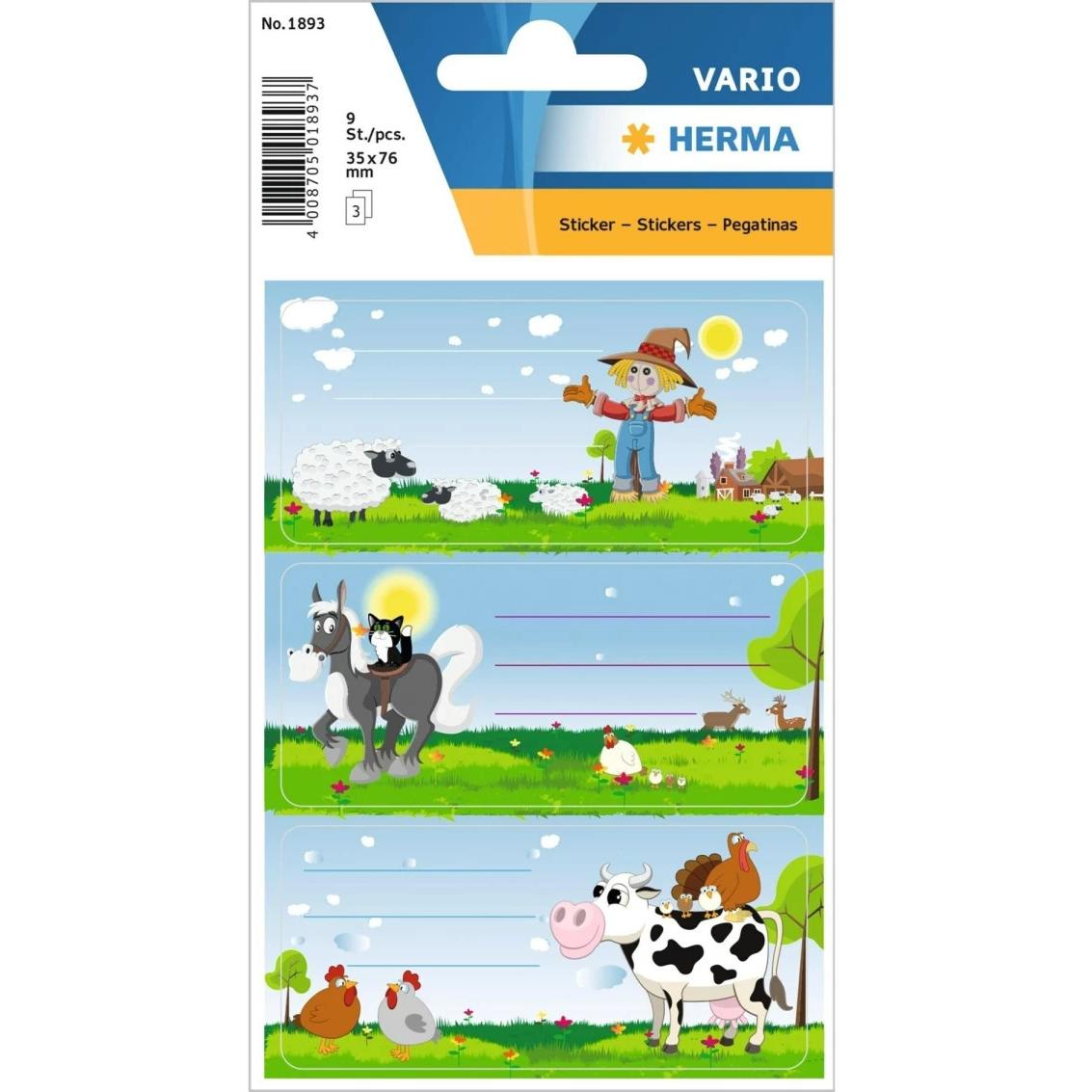 Herma, Sticker, Schuletiketten Kleine Farm