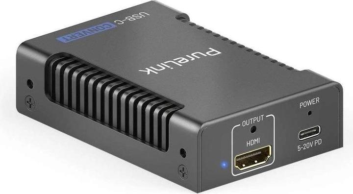 Actual product image Purelink PureTools PT-C-CPDHD-18G USB-C auf HDMI 2.0 Konverter 18 Gbps (Angle adapter, Camera Converter)