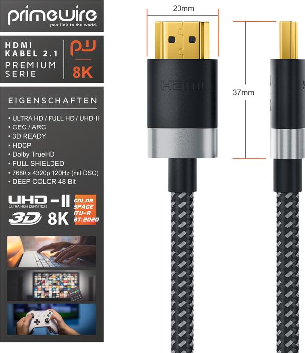 Produktbild Primewire HDMI (Typ A) — HDMI (Typ A) (2 m, HDMI)