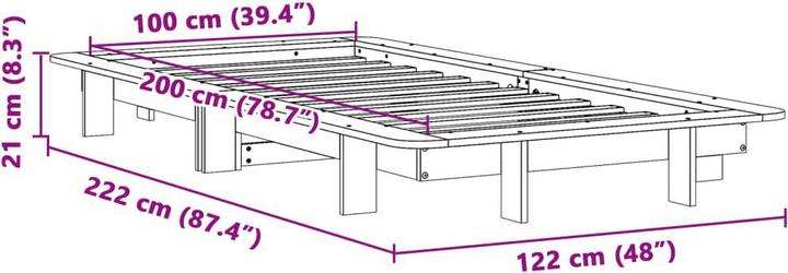 Image du produit vidaXL Bettgestell (100 x 200 cm)