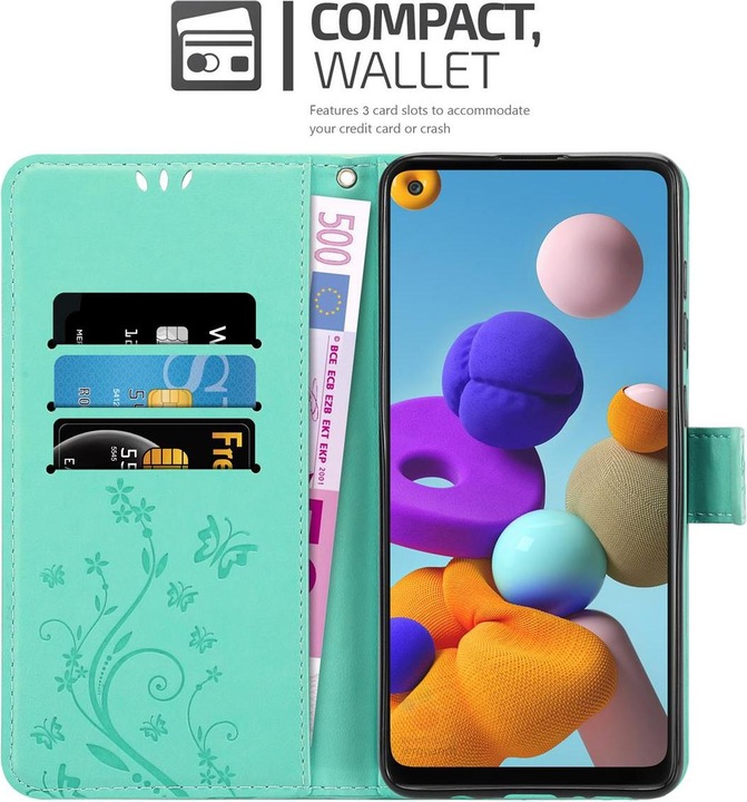 Produktbild Cadorabo Flower Book Cover (Samsung Galaxy A21s)