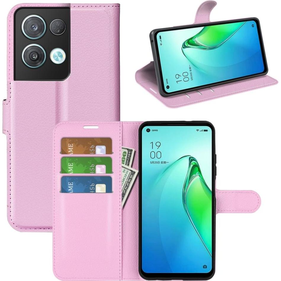 Screenguard Oppo Reno8 Pro 5G Leather Guard Lederhülle (Oppo Reno 8 Pro 5G), Smartphone Hülle, Rosa