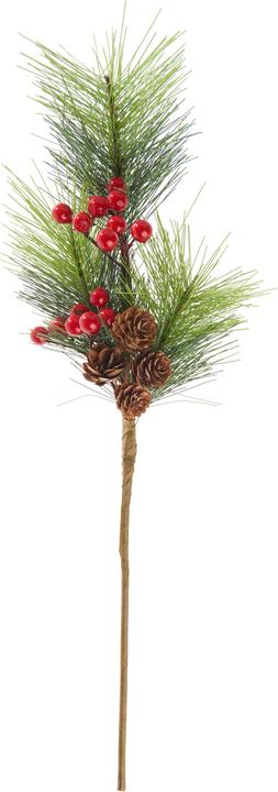 Actual product image DPI Pine pick with berries and cones, L 45 cm