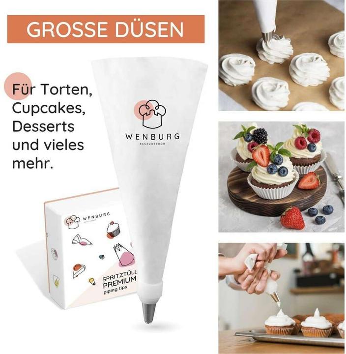 Produktbild Wenburg Spritzbeutel mit Tüllen - 12-tlg. Set (Spritzbeutel Set)