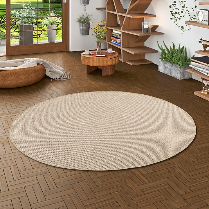 Immagine prodotto Bentzon Natural Flatweave Carpet Round in 6 colori 4 dimensioni (133 x 133 cm)