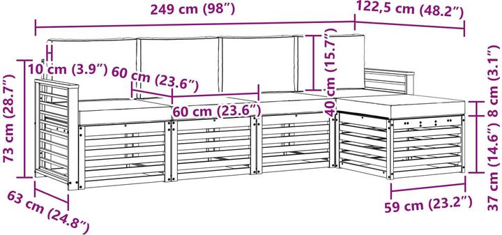 Produktbild vidaXL Outdoor-Sofagarnitur