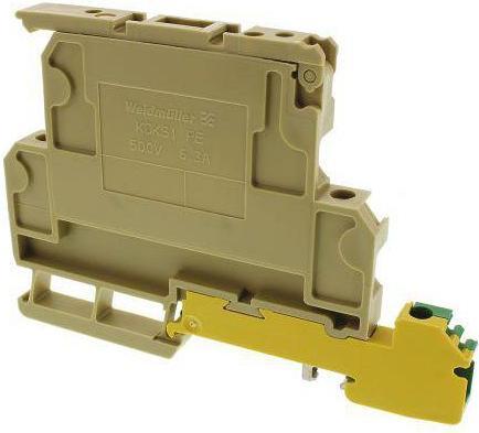 Image du produit Weidmüller Bloc de jonction traversée et terre 6,3A