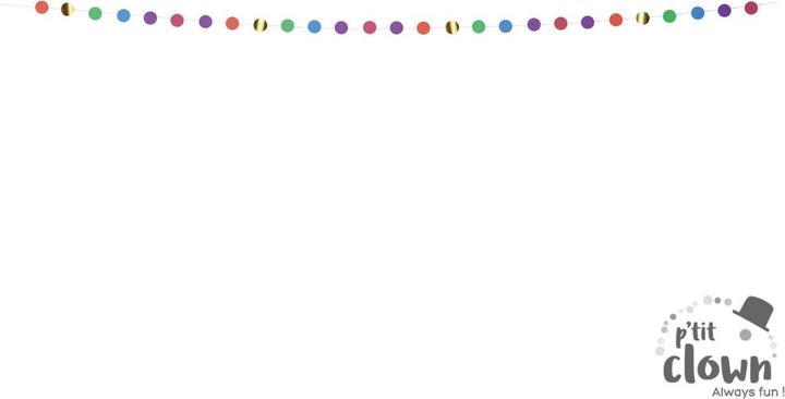 Actual product image P'tit Clown Holographic Happy Birthday Letters Garland silver, DIY (1 pcs.)