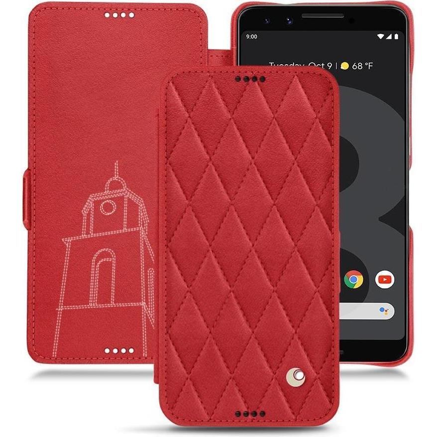 Noreve Lederschutzhülle horizontal (Google Pixel 3), Smartphone Hülle, Rot
