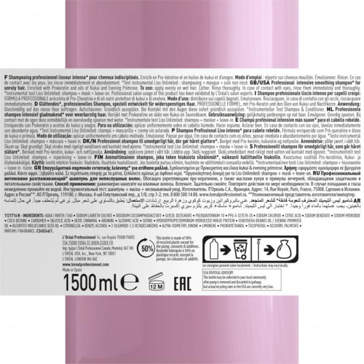 Image du produit L'Oréal Professionnel Liss Unlimited (Shampoing liquide, 1500 ml)