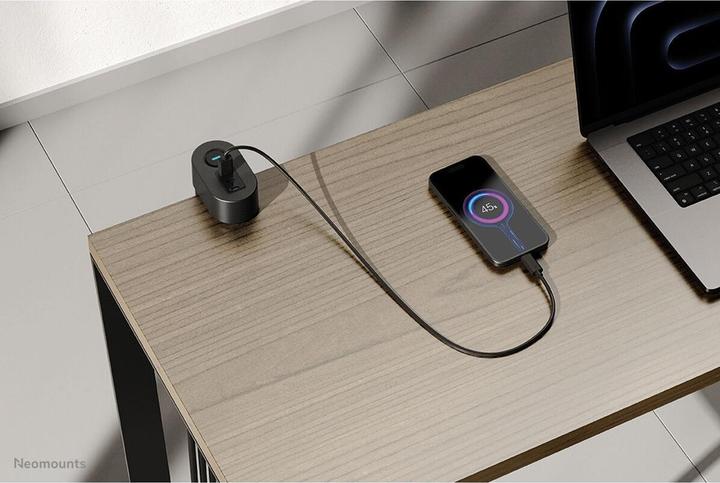 Image du produit Neomounts Tischsteckdose mit Klemme 3-fach/230V/USB-A/2xUSB-C/schwarz (Tables)