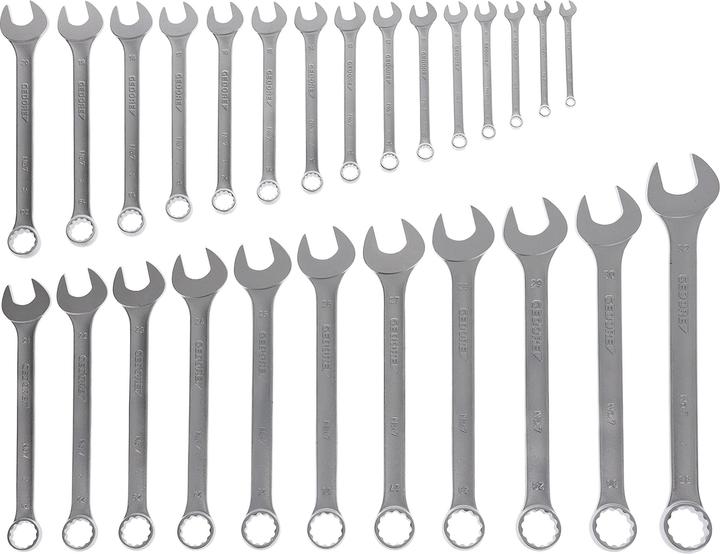 Actual product image Gedore 7-026 Combination spanner set 26 pieces UD profile 6-32 mm (32 mm, 19 mm, 6 mm, 12 mm, 24 mm, 14 mm, 22 mm, 16 mm, 23 mm, 10 mm, 21 mm, 18 mm, 27 mm, 7 mm, 31 mm, 17 mm, 11 mm, 15 mm, 26 mm, 30 mm, 8 mm, 28 mm, 9 mm, 29 mm, 13 mm, 20 mm, 25 mm)