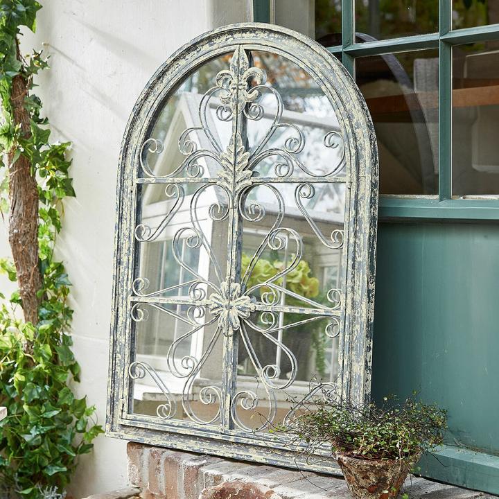 Actual product image Loberon Mirror Bairnsdale antique grey (61.50 x 86.50 cm)