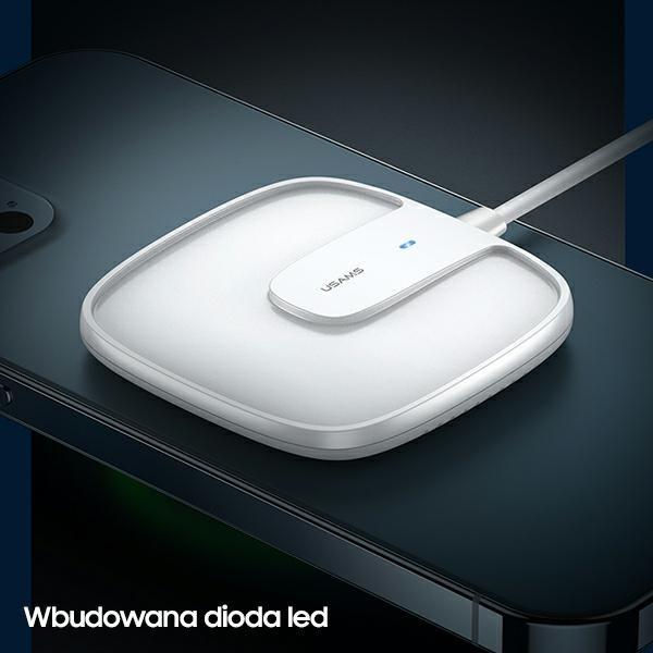 Actual product image Usams CD-159 wireless magnetic charger 15W, White (15 W)