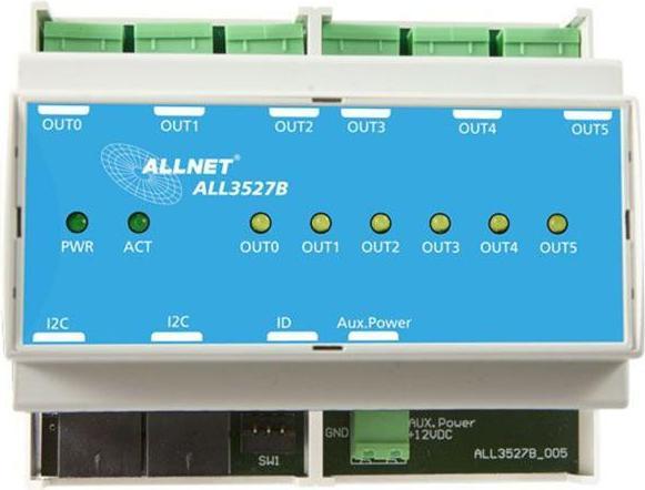 Produktbild Allnet MSR ALL3527B HUT / 6fach 250V/16A Relais