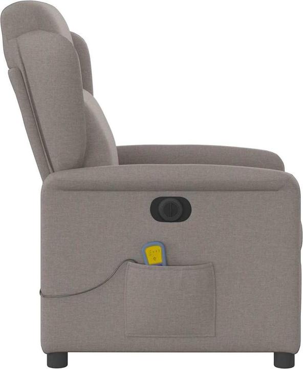 Immagine prodotto vidaXL Poltrona massaggiante elettrica in tessuto color tortora