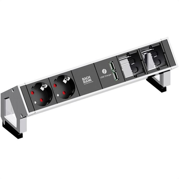 Image du produit Bachmann Desk2 - 2xSchuko, 1xUSB (6x, CEE 7/3)