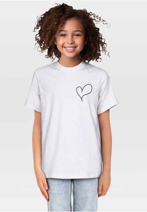 Produktbild Urban Classics Heart Tee white 134/140 (134, 140)