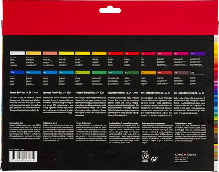 Produktbild Amsterdam Acrylfarbe Set (Mehrfarbig, 480 ml)