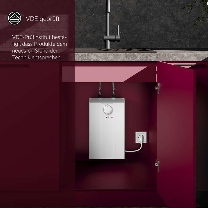 Immagine prodotto AEG Haustechnik scaldacqua a bassa pressione Huz 5 Basis, boiler sottolavello da 5 litri, con spina