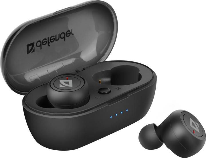 Actual product image Defender Twins 638 Headphones Wireless In Ear Calls/Music Bluetooth Black (2 h, Wireless)