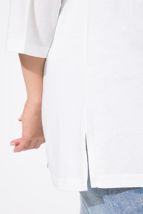 Produktbild Ulla Popken Shirt, Blüten, Classic, V-Ausschnitt, 3/4-Arm (50, 52)