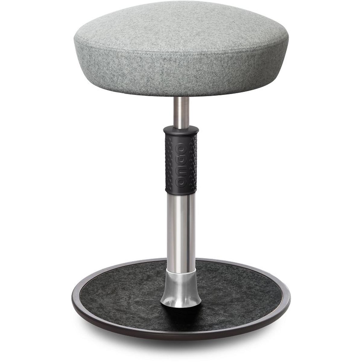 Ongo, Bürostuhl, Sitz- Stehhocker Free Regular Hutsitz kvadrat Divina Mel. h.grau chr. /schw.