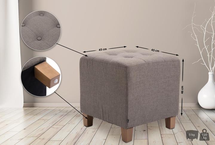 Image du produit CLP Pouf Pharao, antique-clair, taupe