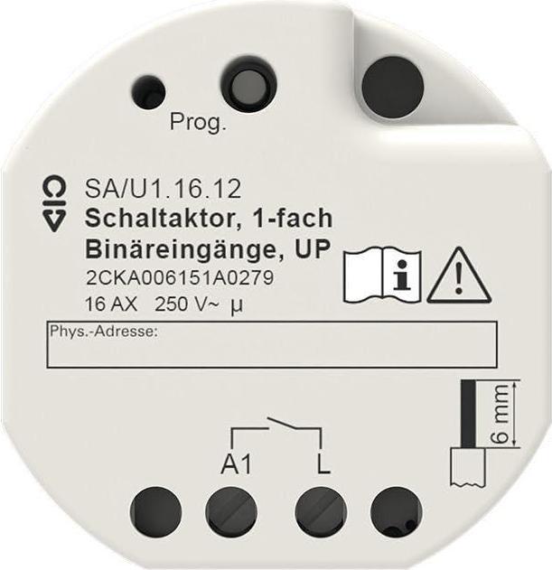 Actual product image ABB SA/U1.16.12 Switch actuator 1gang flush-mounted (Switch actuator)