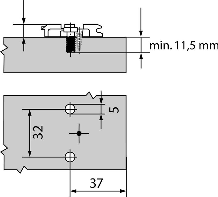 Produktbild Blum Kreuzmontageplatten CLIP Eckmontage