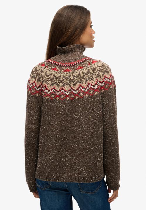 Image du produit Superdry Pull à col montant en jacquard femme (M)