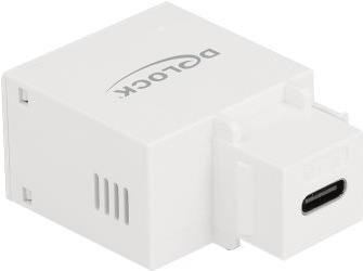 Delock Keystone Modul mit USB Type-C™ Ladebuchse 2,1 A weiss (Keystone Modul)