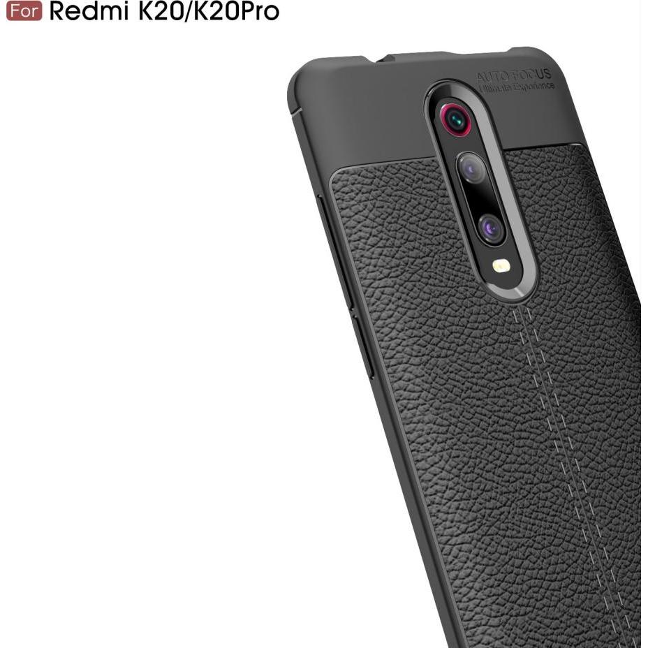 Thumbnail - Screenguard Xiaomi Mi 9T Hülle Leather Design TPU Cover (Xiaomi Mi 9T), Smartphone Hülle, Schwarz
