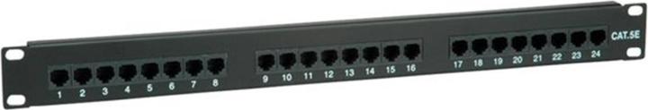 Image du produit Value Panneau de brassage cat. 5e 48,30cm (19"), 24P, non blindé, noir