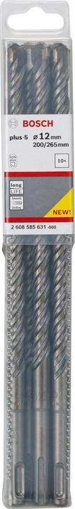Actual product image Bosch Professional Zubehör Hammer drill SDS plus-5, 12 x 200 x 265 mm, pack of 10 (12 mm)