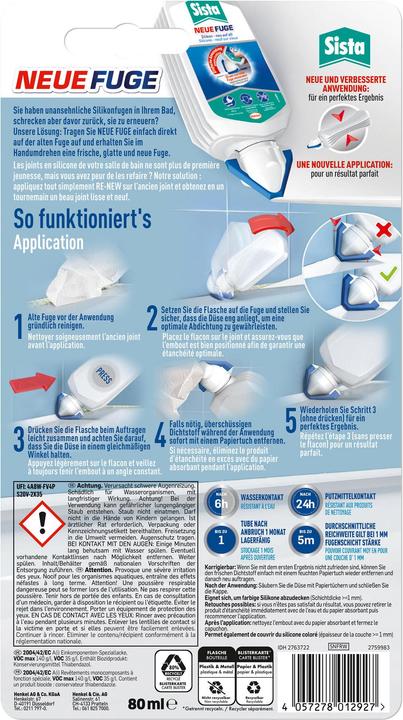 Actual product image Sista New joint (0.16 kg, White, 80 ml)