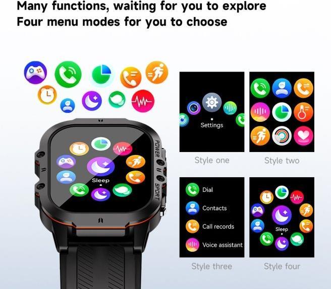 Produktbild Mu Sport Outdoor Smart Watch 1.96" AMOLED Bluetooth Call