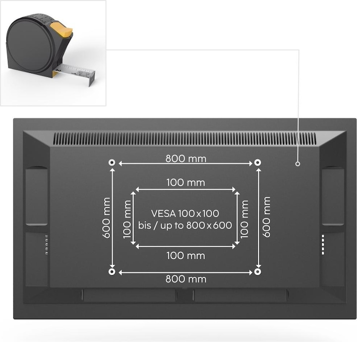 Productafbeelding Hama TV muurbeugel (Muur, 100", 75 kg)