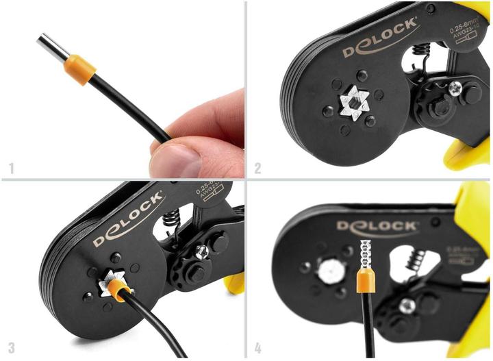 Productafbeelding Delock Krimptang van draadeindhulzen zelfinstellend - zeskantig (172 mm)